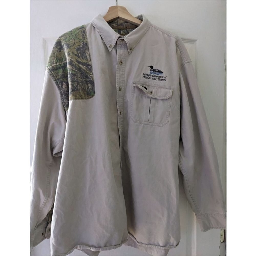 Mossy Oak | Long Sleeve Shooter Shirt with embroidery
